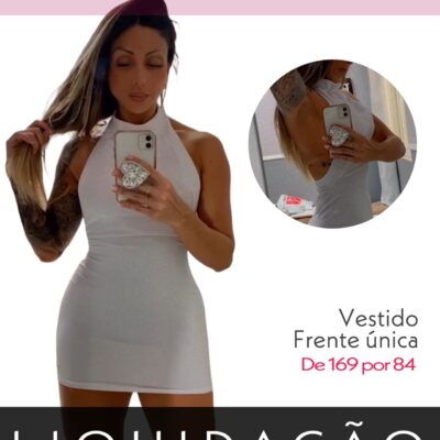 VESTIDO COSTAS NUAS LISO