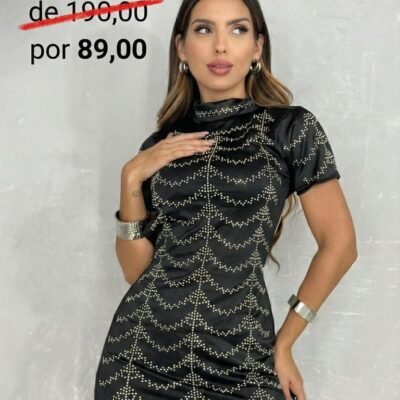 Vestido Black Queen Strass